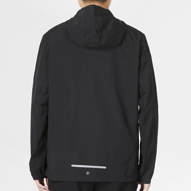 Adidas Marathon Jacket With Logo Print Casual Hooded Men Outerwear Black IB8264