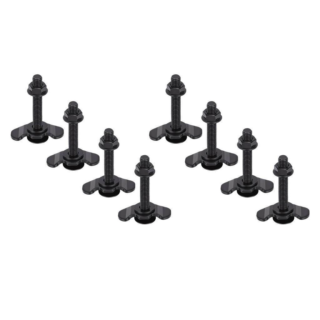 8pcs M8x60 L Track Double Lug Thrded Stud Nut Fitting 6000lbs Load Capacity for Truck Bed Trailer Pickup RV ATV