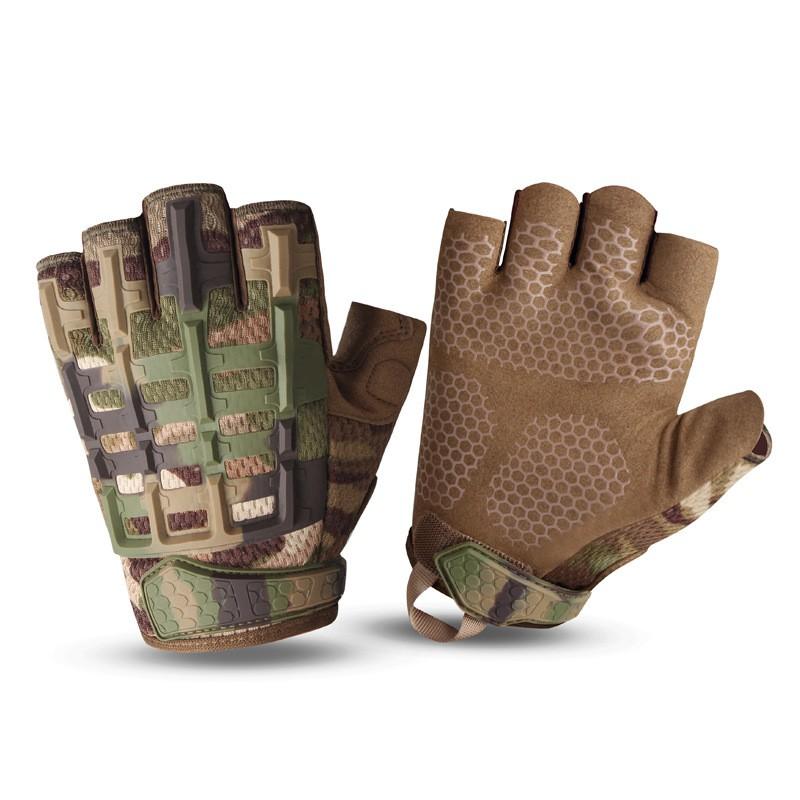 Tactical Half-Finger Cycling Gloves Outdoor Sports Motorcycle Riding Fitness Training Anti-Slip Durable Touchscreen