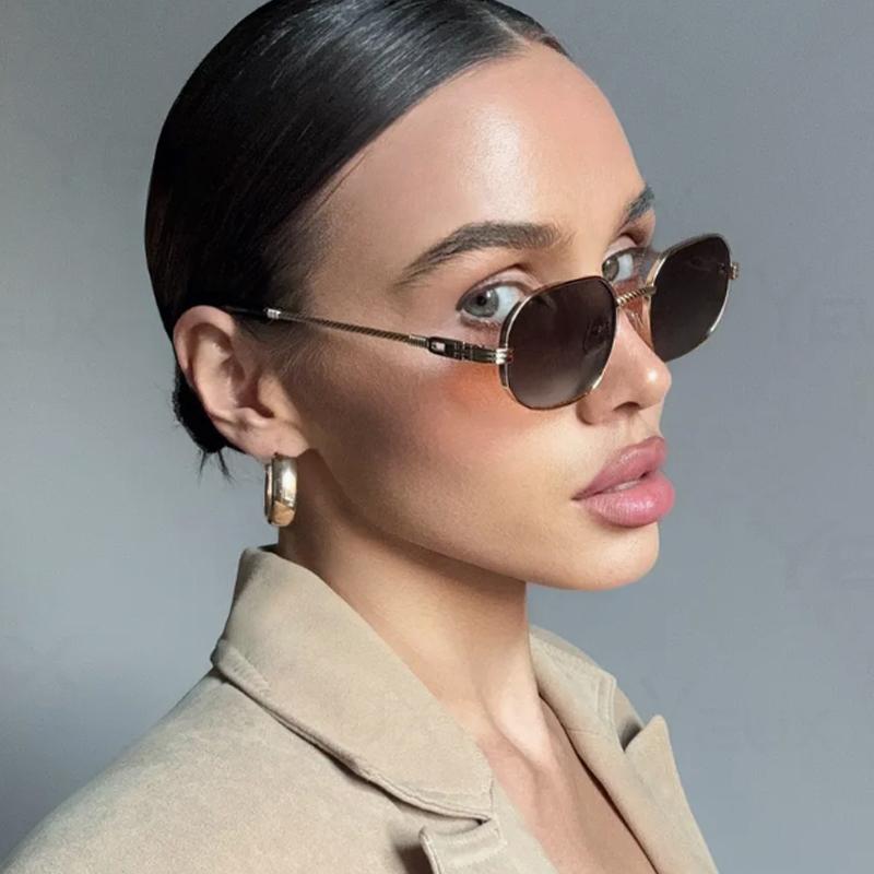 Protective Glasses 1/3pcs Fashion Rectangle Sunglasses Women Punk Style UV400 Thread Design Metal Frame Sun Glasses Trendy Shade