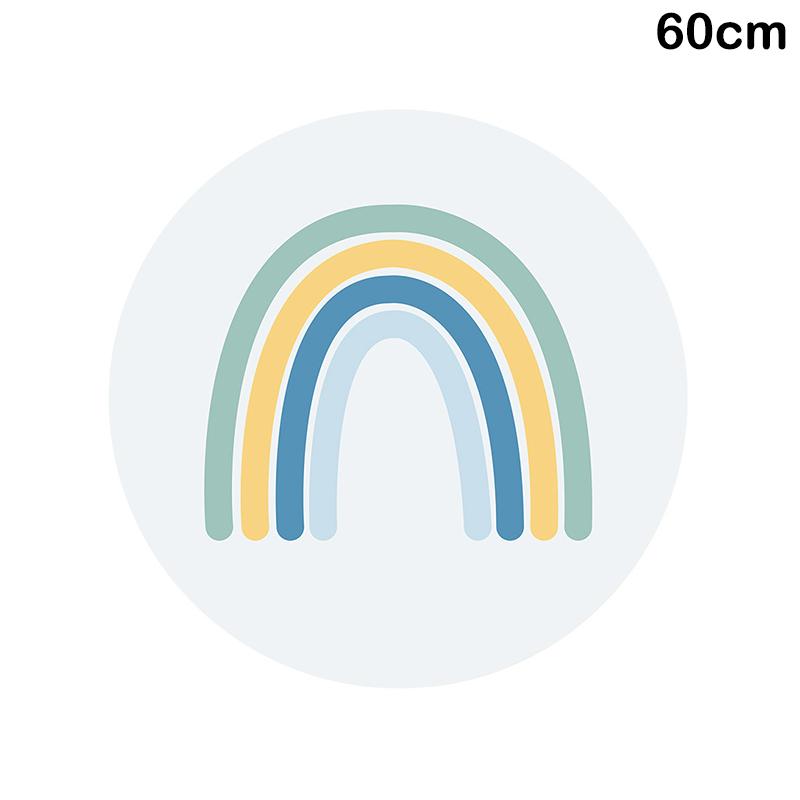 

Радужный пушистый ковер для гостиной с кисточками, белый ворсистый ковер для спальни, складной детский ковер, мягкий игровой коврик для детей 60cm синий