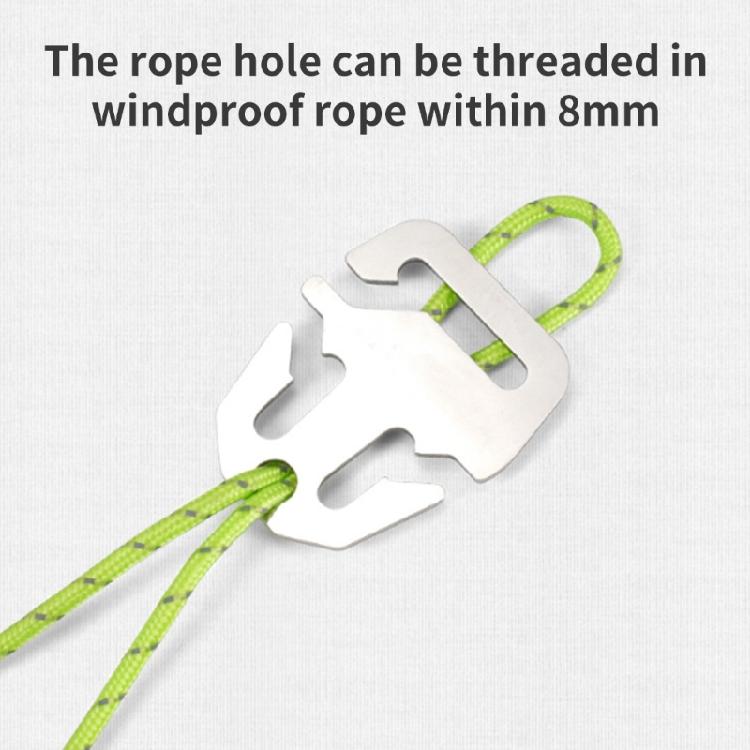 Stainless Camping Tent Wind Rope Buckle Outdoor Knot Tool Guyline Wind Rope Cord Adjuster Fast Knot Knotting Buckle