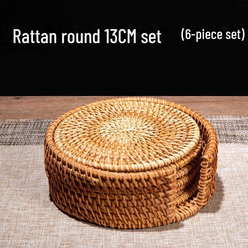 Handmade Vietnamese Rattan Tea Coasters and Placemats for Tea Ceremony
