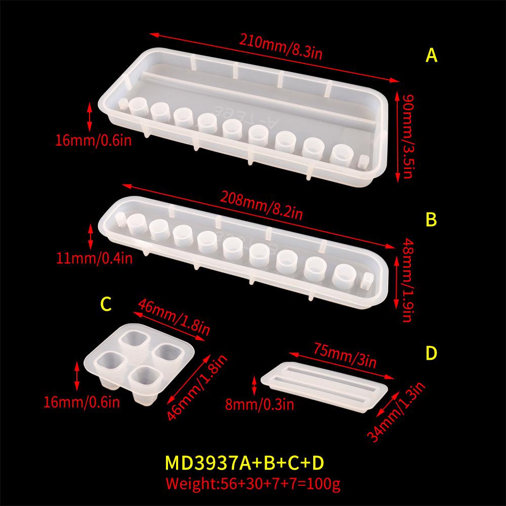 DM360 Pen Holder Resin Silicone Mold Book Stand Epoxy Resin Silicone Mold for Pen Pencil Brush Rack Making (as the picture,Normal)