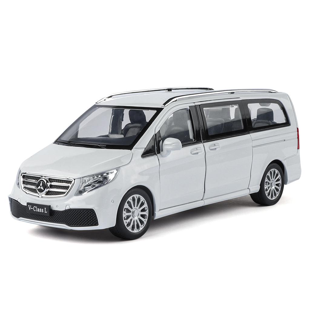 NEU 1/24 Benz V260 MPV Legierungsmodellauto Spielzeug Die-Cast Guss Sound und Licht Rückzieher Auto Spielzeug für Kinder Fahrzeug