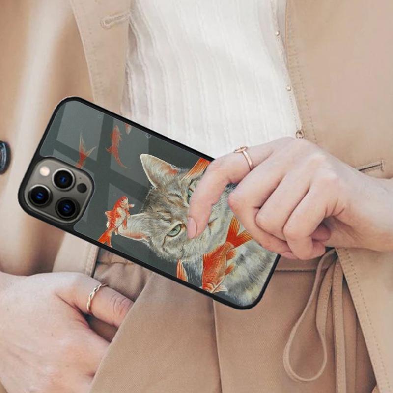 Cute Cat Animal Magnetic Phone Case For APPLE iPhone 17 Air 16 14 13 12 Pro Max 15 Plus Wireless Charge With MagSafe Cover