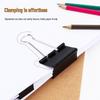 Black Metal Long Tail Clip, Small Size - Multifunctional Ticket & Test Paper Clip for Office & Student Use