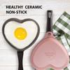 Neoflam Ceramic Nonstick Heart Egg Pan, Pink