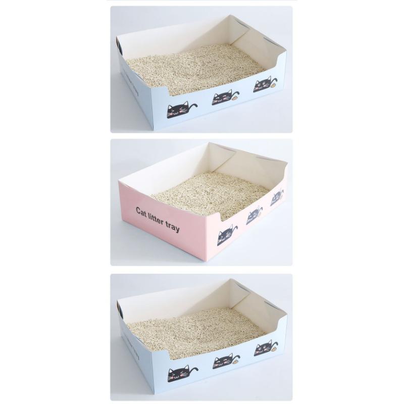 Disposable Foldable Thickened Paper Cat Litter Box For Outdoor Travel Car Use Pet Supplies