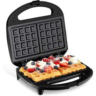 Belgian Waffle Maker, Dual Non-Stick Waffle Iron with Automatic Temperature Control, LED Indicator & Cool-Touch Handle, 750W