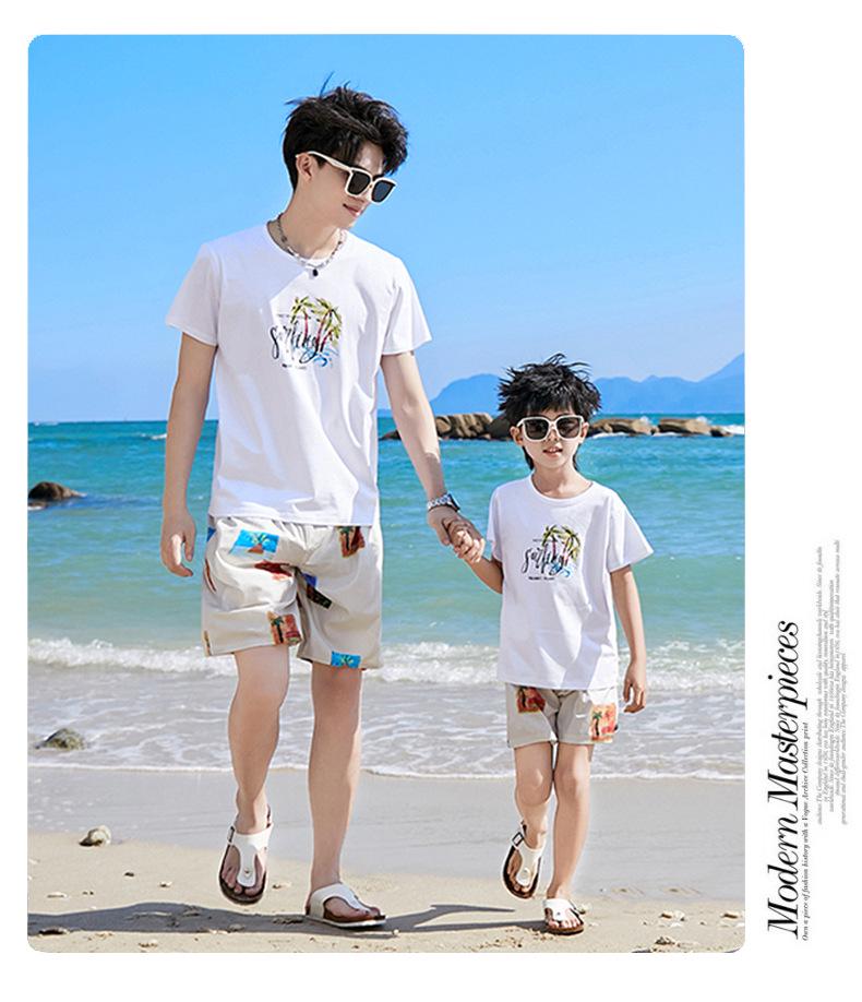 Chiffon Beach Outfits: Stylish Mother-Daughter Dresses for Family of Three or Four