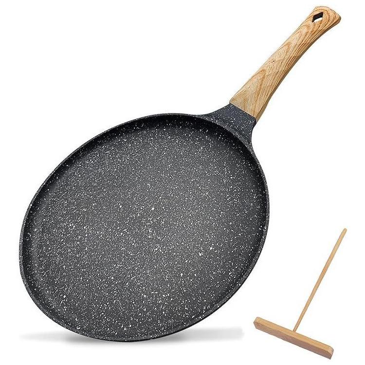 Non-stick Universal Frying Pan for Pizza, Pancakes, Dumplings - Compatible with Gas and Induction Cooktops
