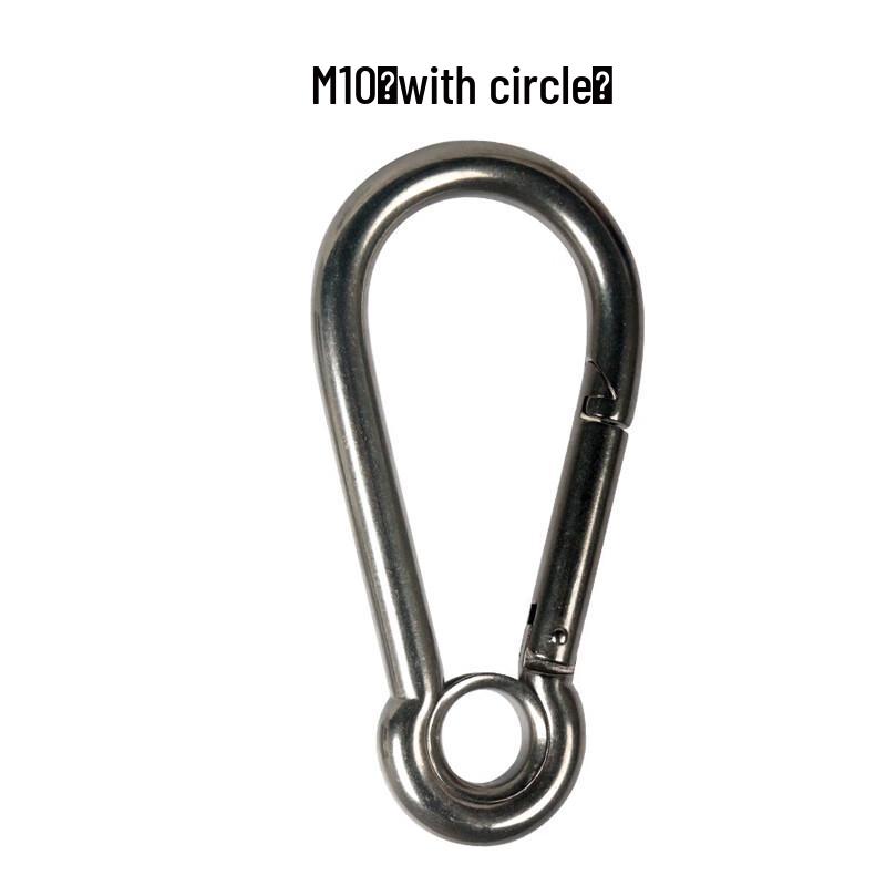 OLOMM 304 Stainless Steel Carabiner Spring Snap Hook M10