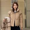 Winter new fluffy hooded bread short cotton clothes women's thickened loose small short coat batch