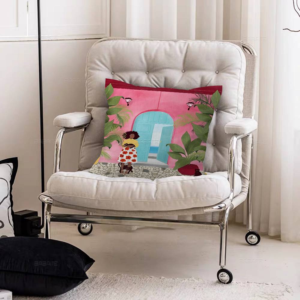 

Multicolored Abstract Garden Pillowcase Toon Gift Cushion Cover Bedroom Home Sofa Chair Seat Decor Pillow Case 30cmx30cm
