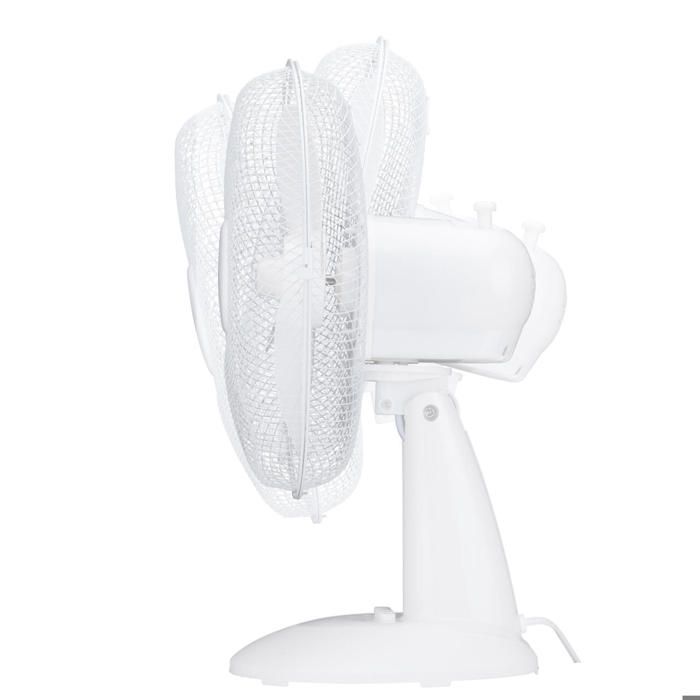 Ventilateur De Table - Lifetime Air - Blanc - 3 Vitesses - 65 dB - Inclinable Et Oscillant