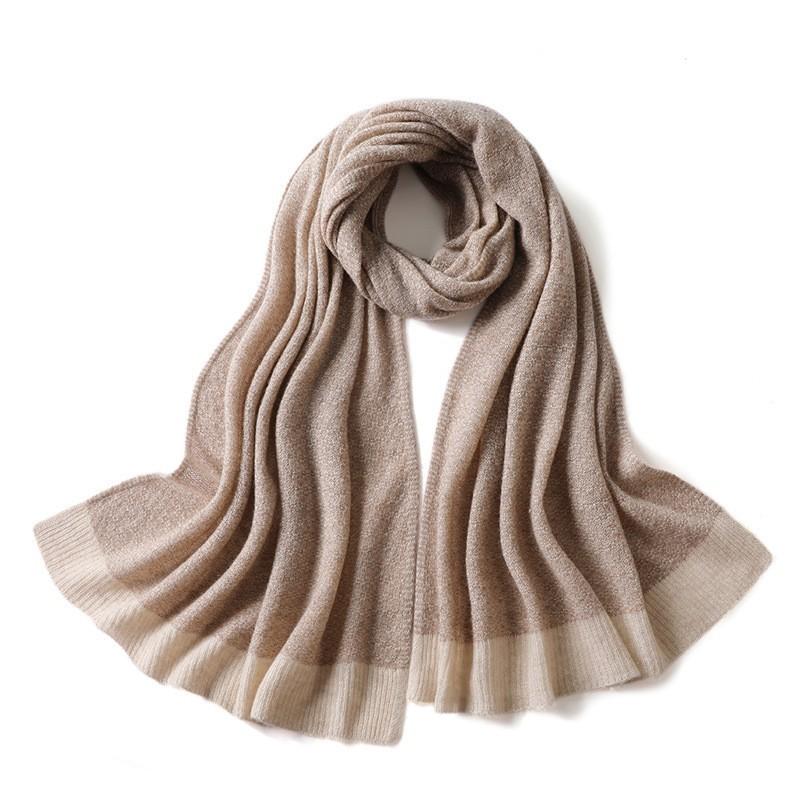 Autumn and Winter 100% Cashmere Scarf Ladies 2025 New Solid Color Versatile Cashmere Big Shawl Fashion Lady
