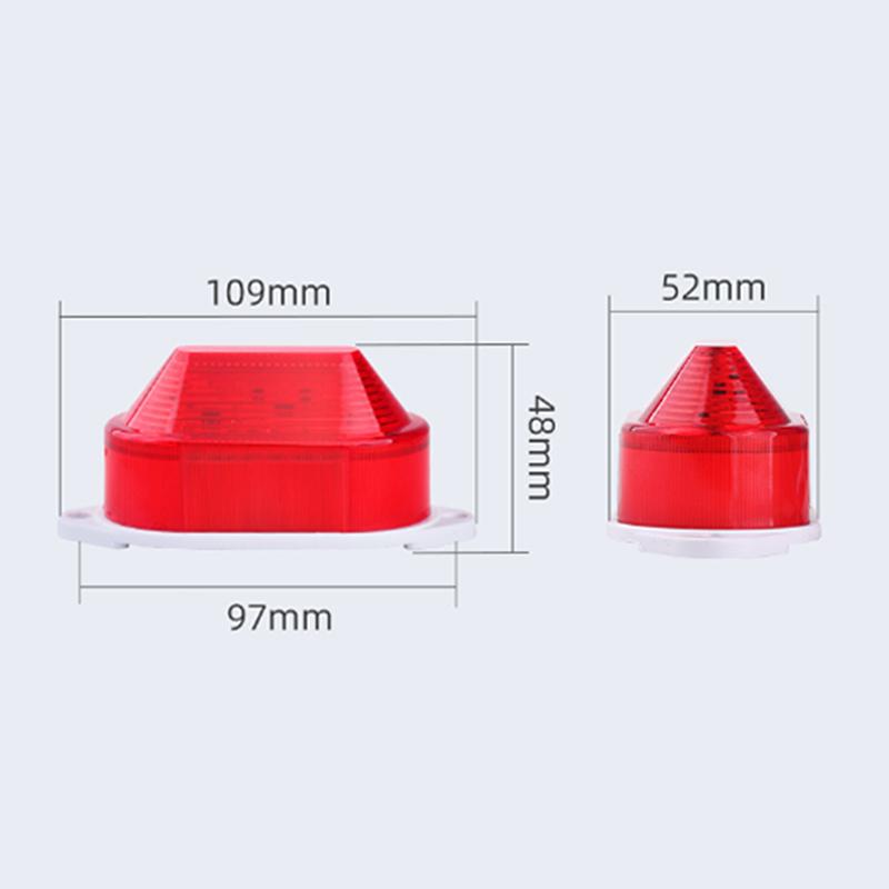 High Intensity LED Strobe Beacon & Loud Siren Alarm, 12V/24V/220V DC/AC, IP65 Waterproof, For Vehicle/Truck/Industrial Safety