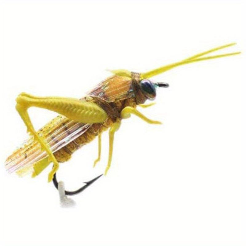 Carbon Steel Bionic Grasshopper Fishing Lure, Crankbait Swimbaits for Bass Carp Pike, Durable Insect Hard Baits with Lifelike Movement