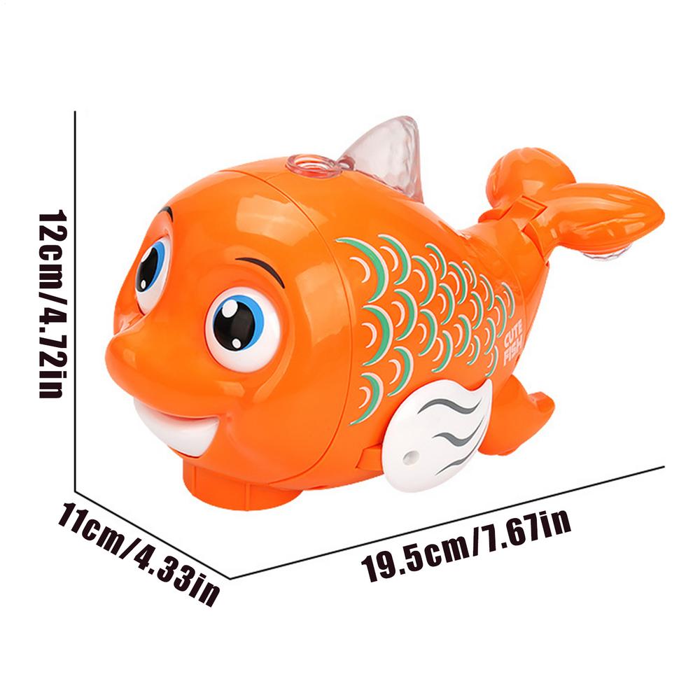 

Cat Toy Ball Fish-Shaped Floating Cat Toys With Led Lights And Music Battery-Powered Kitten Stimulation Game For Enrichment помаранчевий