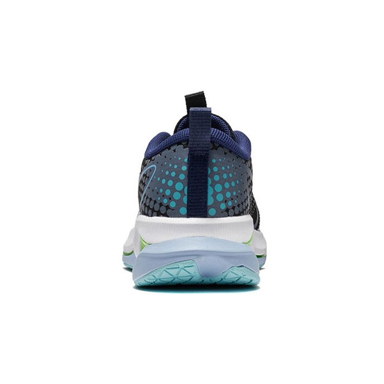 Li Ning Comfortable Versatile Non-Slip Shock Absorbing Durable Rebound Low-Top Running Shoes Kids sneakers Black Blue YKFS002-5