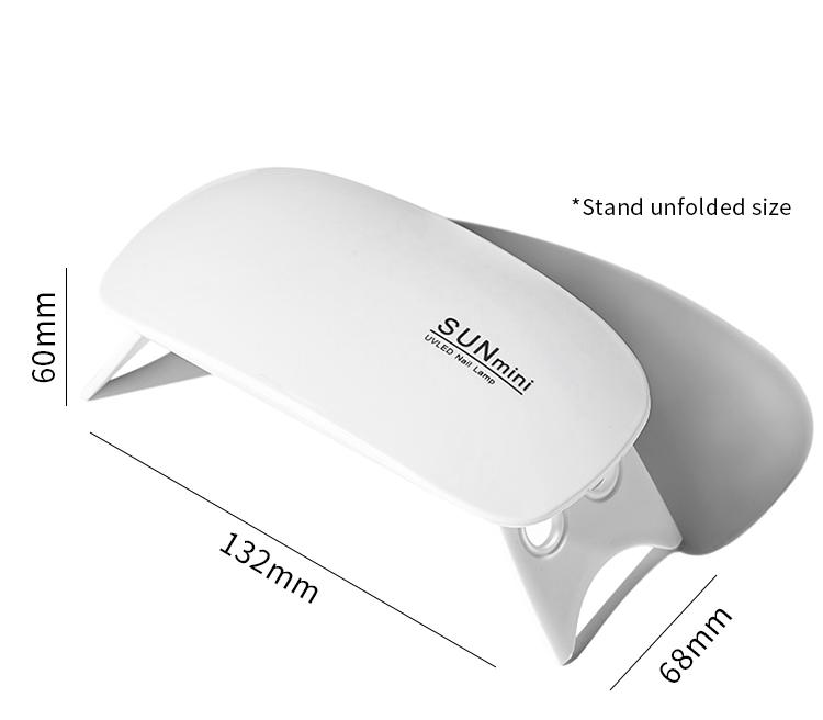 6W Mini-Nageltrockner, LED-UV-Licht, tragbare Manikürelampe für zu Hause mit USB-Kabel für Maniküre-Nagelwerkzeug auf Gelbasis