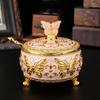 European retro light luxury butterfly seasoning jar metal handicrafts sugar cup exquisite butterfly dried fruit box high-end daily necessities