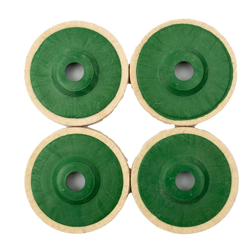 4Pcs 125mm Wool Buffing Grinder Wheel Felt Polishing Pad Set Tool Accessories Wood Carving Tools Lixadeira Chainsaw