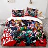 New Anime My Hero Academy Duvet Cover Set HD Comforter Cover for Kids Bedding Sets Bedclothes Bedroom Decor