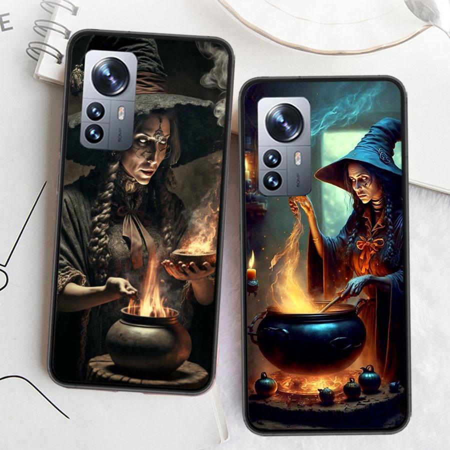 Halloween Moon Witch Horror Phone Case For Xiaomi Poco X7 X6 X5 X4 X3 GT NFC M4 M5 Pro 5G M3 Mi F6 F5 F4 F3 F2 F1 Capa Coque TPU