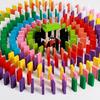 120 Stück/Set Kinder Frühes Lernen Holz Domino Bausteine Sets Bunte Stapel Puzzle Spielzeug Weihnachtsgeschenke