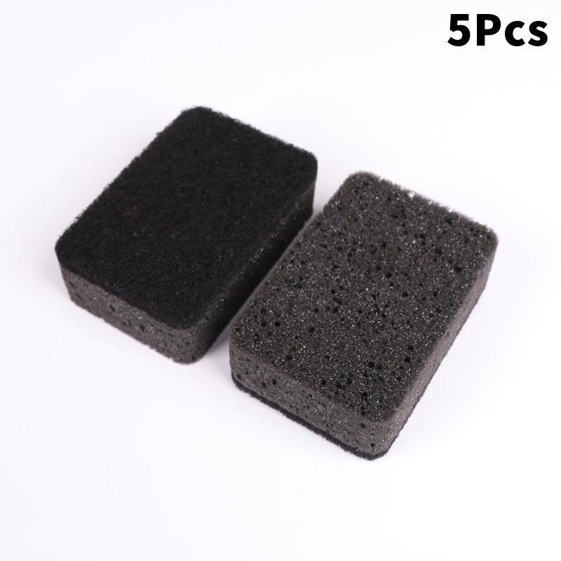 

5/10Pcs Black Seaweed Sponge Wipe Cleaning Sponge Block For Kitchen Non Greasy Dishwashing, Versatile Wiping A1