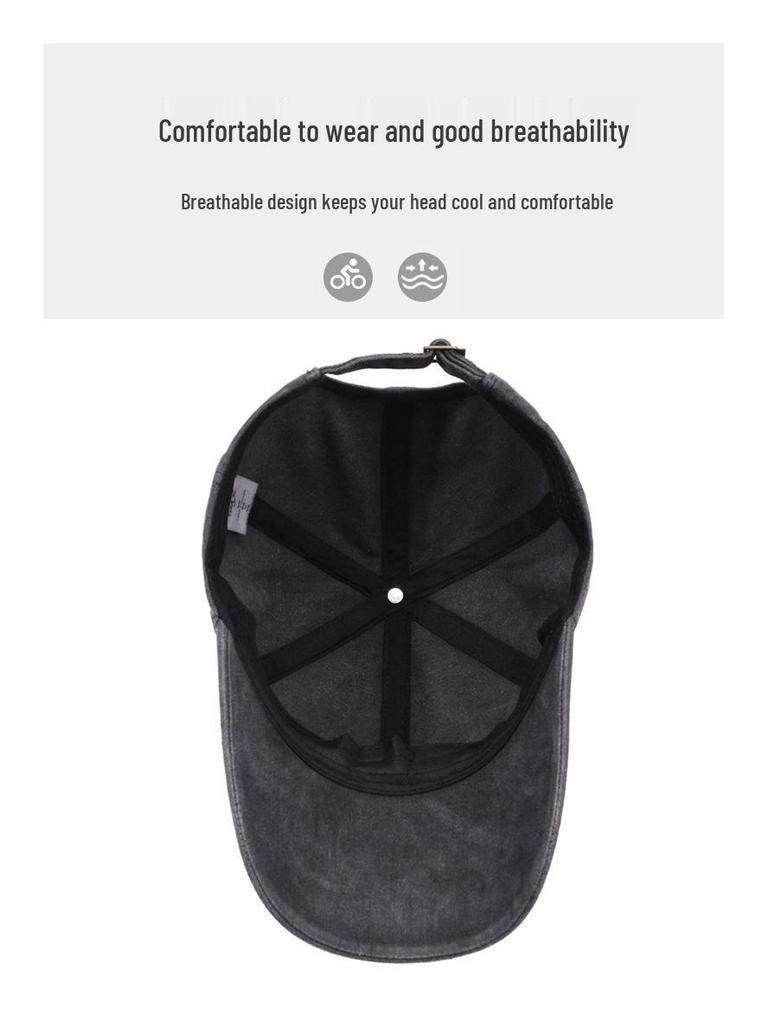 Personalized Embroidered Ripped Slim Baseball Cap - Unisex Trendy Sunshade Cap