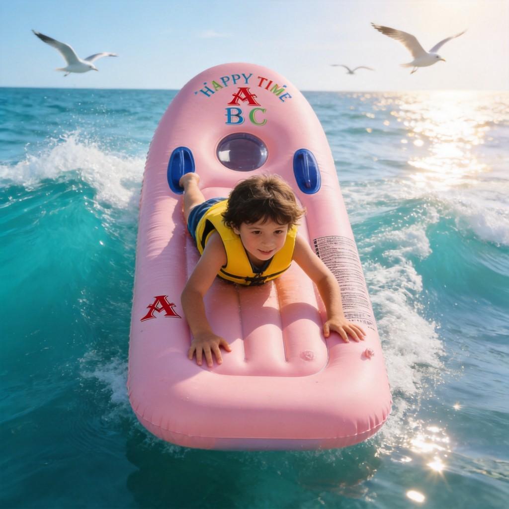 Aufblasbares Surfbrett für Kinder aus PVC-Material für Spaß beim Schwimmen und Wasserspielen