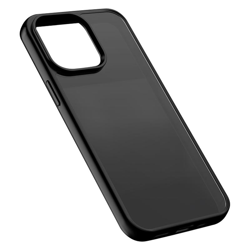 

X-LEVEL For iPhone 15 Rubberized Skin-touch Acrylic Case Anti-drop Cellphone Back Cover Black
