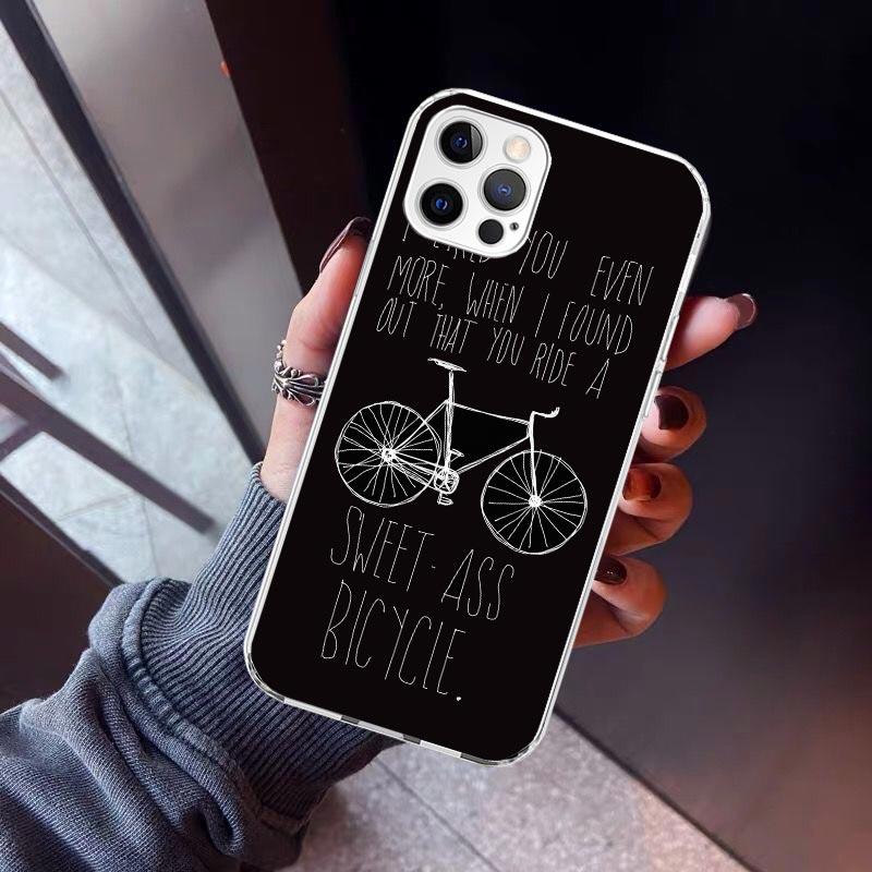 Bicycle Bike Sport Phone Case For iPhone 17 Air 16 15 Pro Max 14 Plus 13 Mini 12 11 Cover 7 8 SE Silicone Shell Print Fundas 17