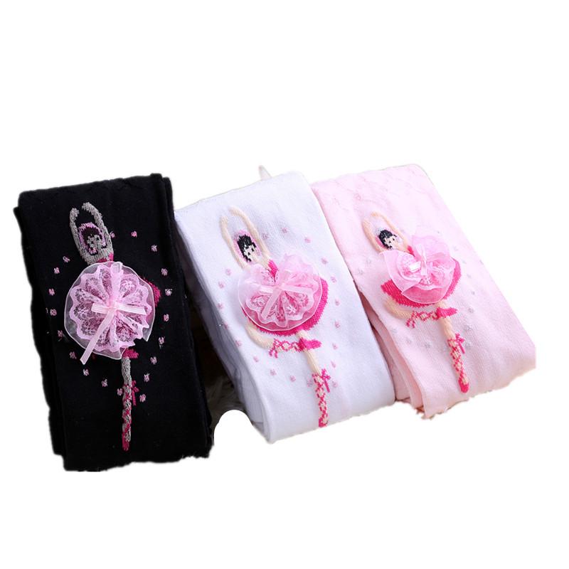 Spring/Autumn Ballet Cotton Knit Tights for Girls - Medium/Large