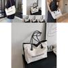 Trendy Large Capacity Canvas Tote Bag For Women Fashionable Crossbody Handbag