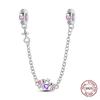 Lucky Unicorn Safety Chain copper Authentic Colored Zircon Boy Girl Charm Do It Yourself Jewellery Making Ideal For Bracelets Bangle