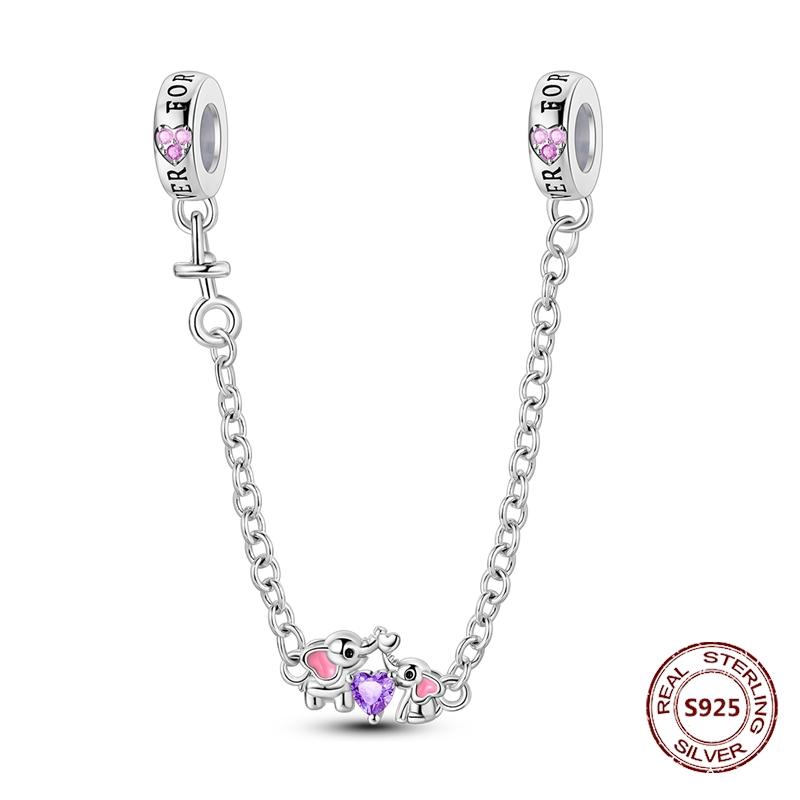 Lucky Unicorn Safety Chain copper Authentic Colored Zircon Boy Girl Charm Do It Yourself Jewellery Making Ideal For Bracelets Bangle