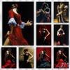 Modern Art Oil Paintings Fabian Perez Flamenco Dancer Poster Painting Picture Canvas Wall Art Home Cuadros Decor