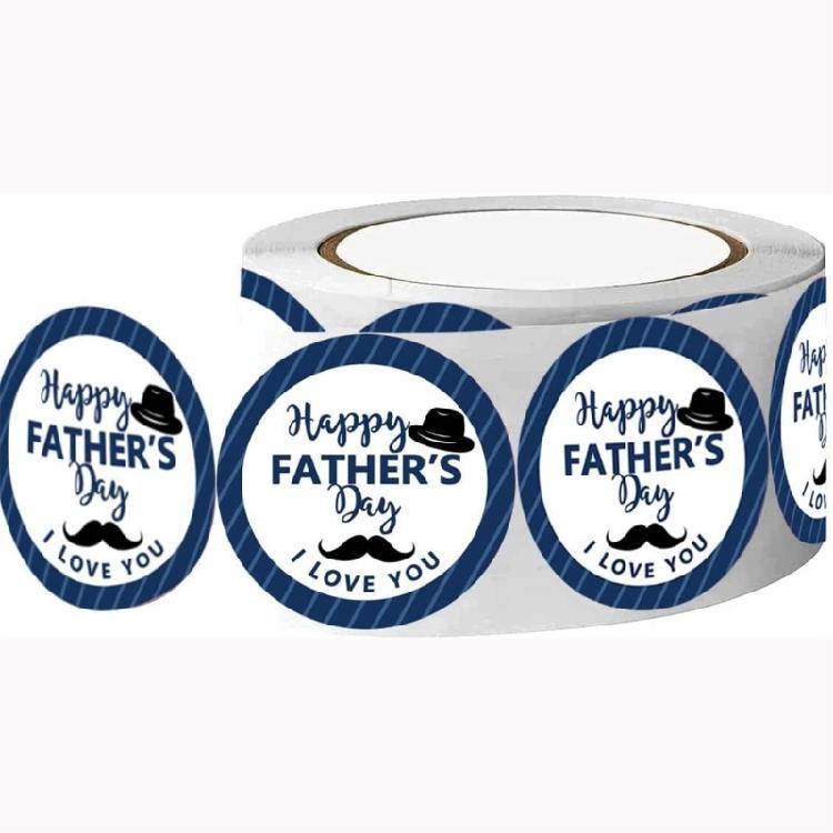 

Round Dad Sticker Decal Father s Day Sticker Envelope Sealing Sticker Happy Father s Day Sticker Decorations 2.5 cm