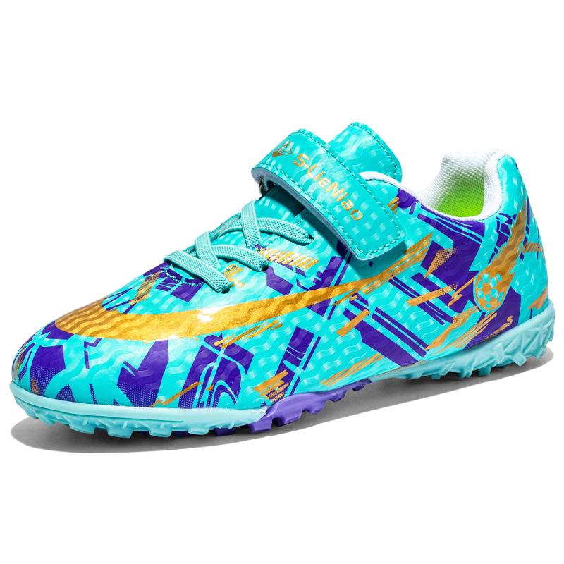 Velcro children's football shoes boys and girls students grass school youth training broken nail sneakers