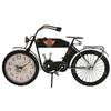 Hometime Metal Mantel Clock - Black Motorcycle