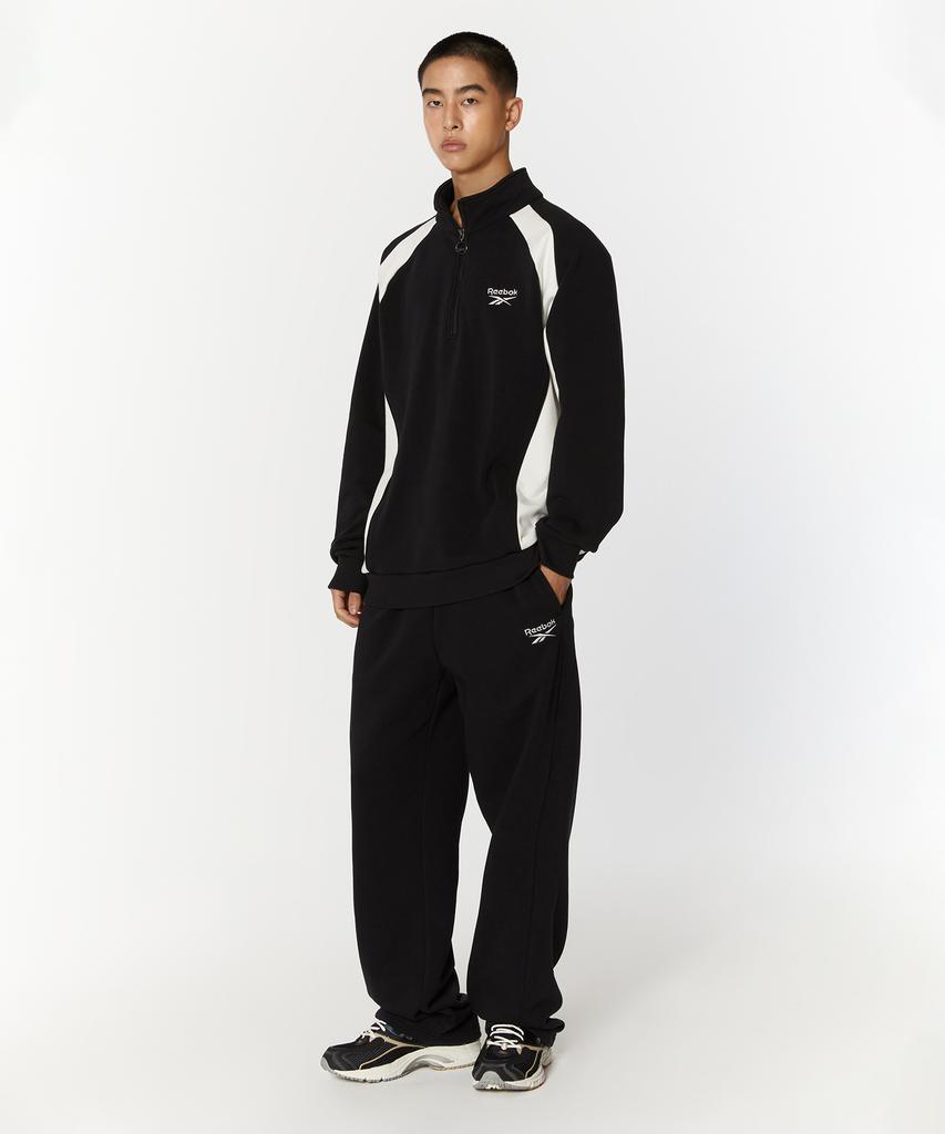 Reebok Half Zip Warm-Up Sweatshirt - Black