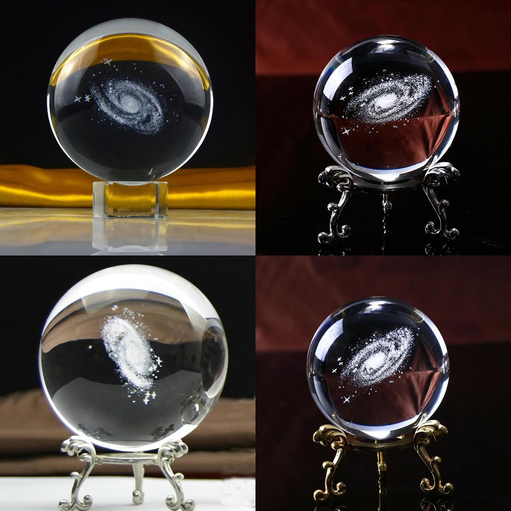 Crystal Globe Ball Galaxy Miniatures 3d Laser Engraved Glass Ball 60mm Sphere
