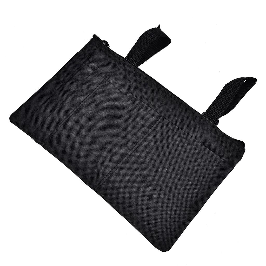 Waterproof Mobility Scooter Armrest Bag Wheelchair Shopping Travel Storage Bag Black