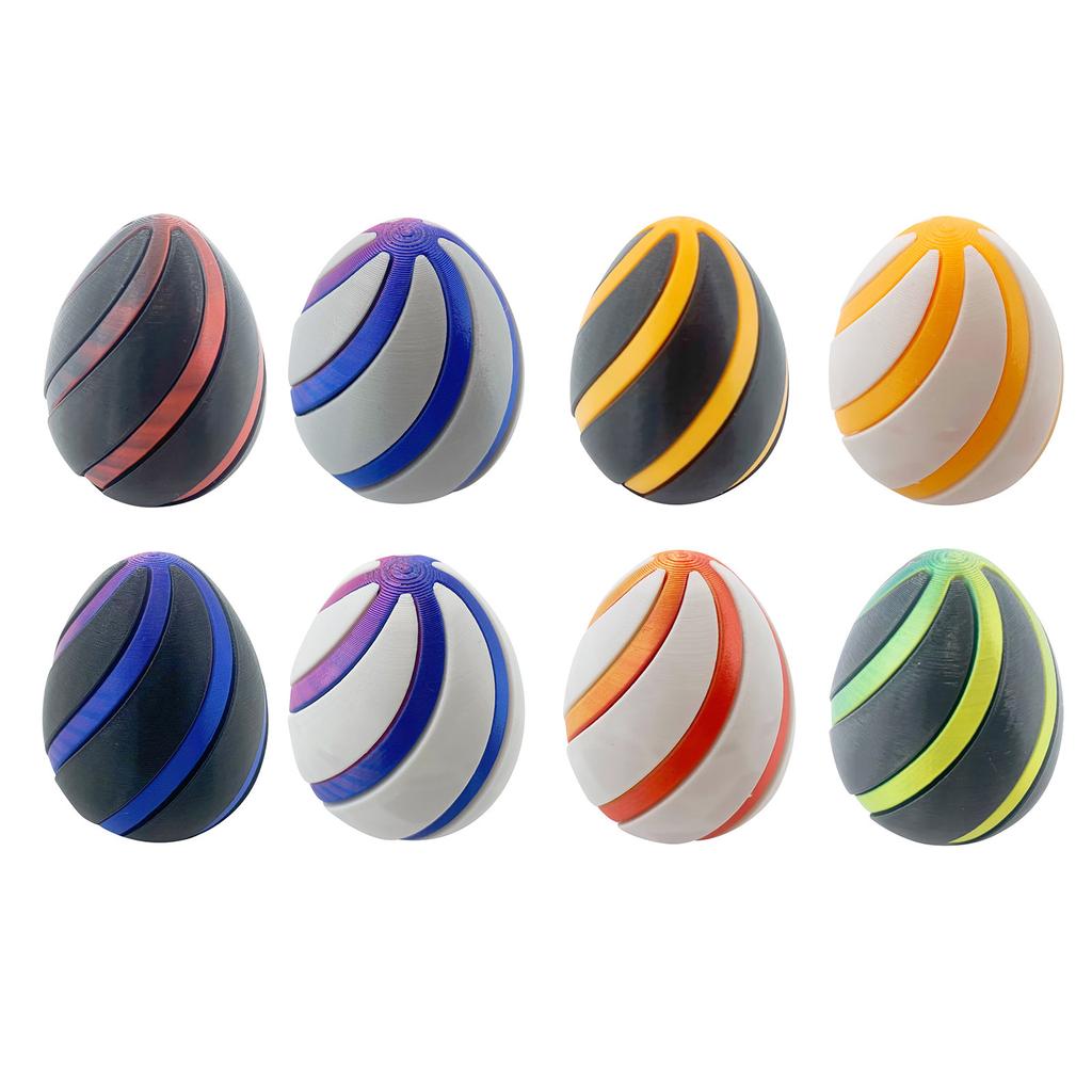 3D Printed Egg Shaped Puzzle-like Children's Stacking Toys To Stress, Handmade Creative Ornaments