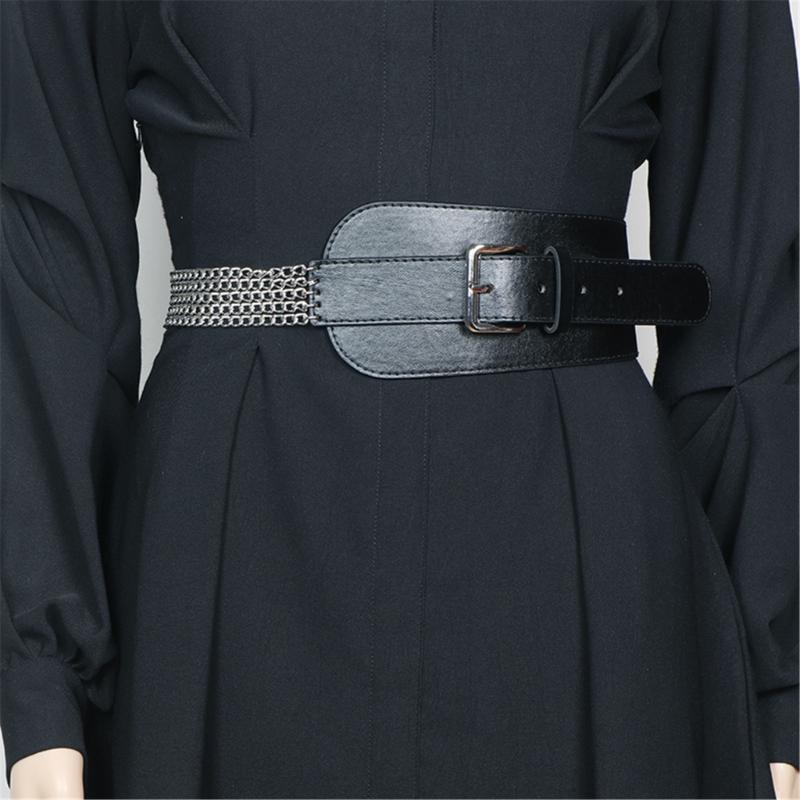 Vintage Fashion Waist Belt Sash for Women Fashionable PU Leather Waist Band Ornament for Parties and Weddings
