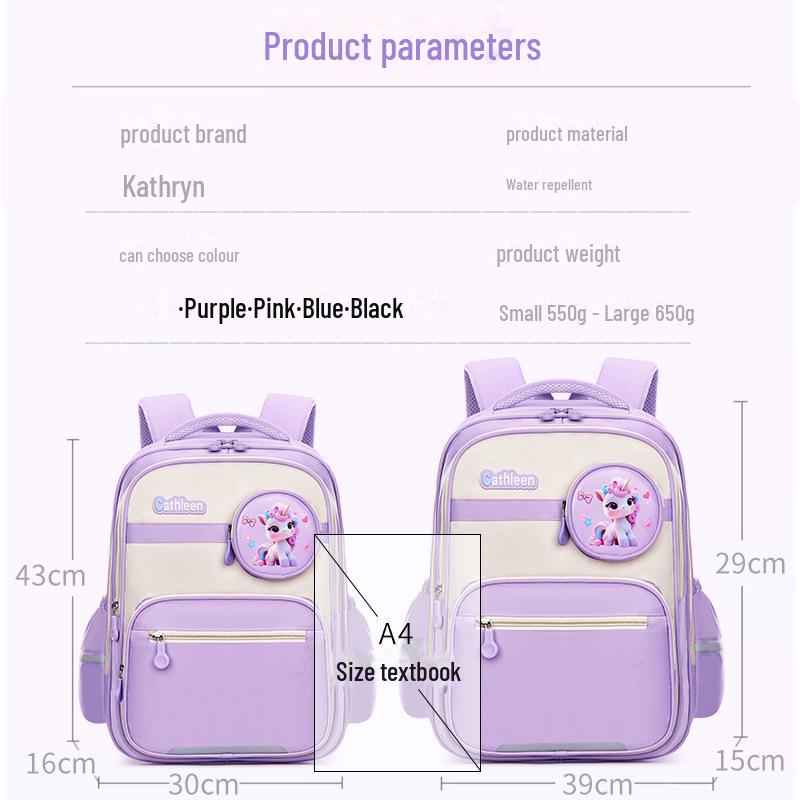 Ultra-Light, Large-Capacity Spine-Protective Schoolbag for Grades 3-6 – Unisex Children's Backpack